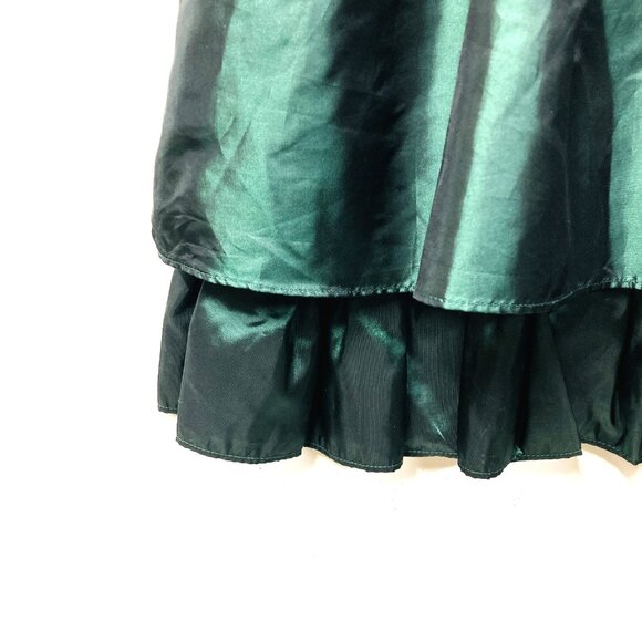 H&M Emerald Green Sweetheart Taffeta Cocktail Dress, Sz 8, Straps or Strapless - Picture 3 of 11
